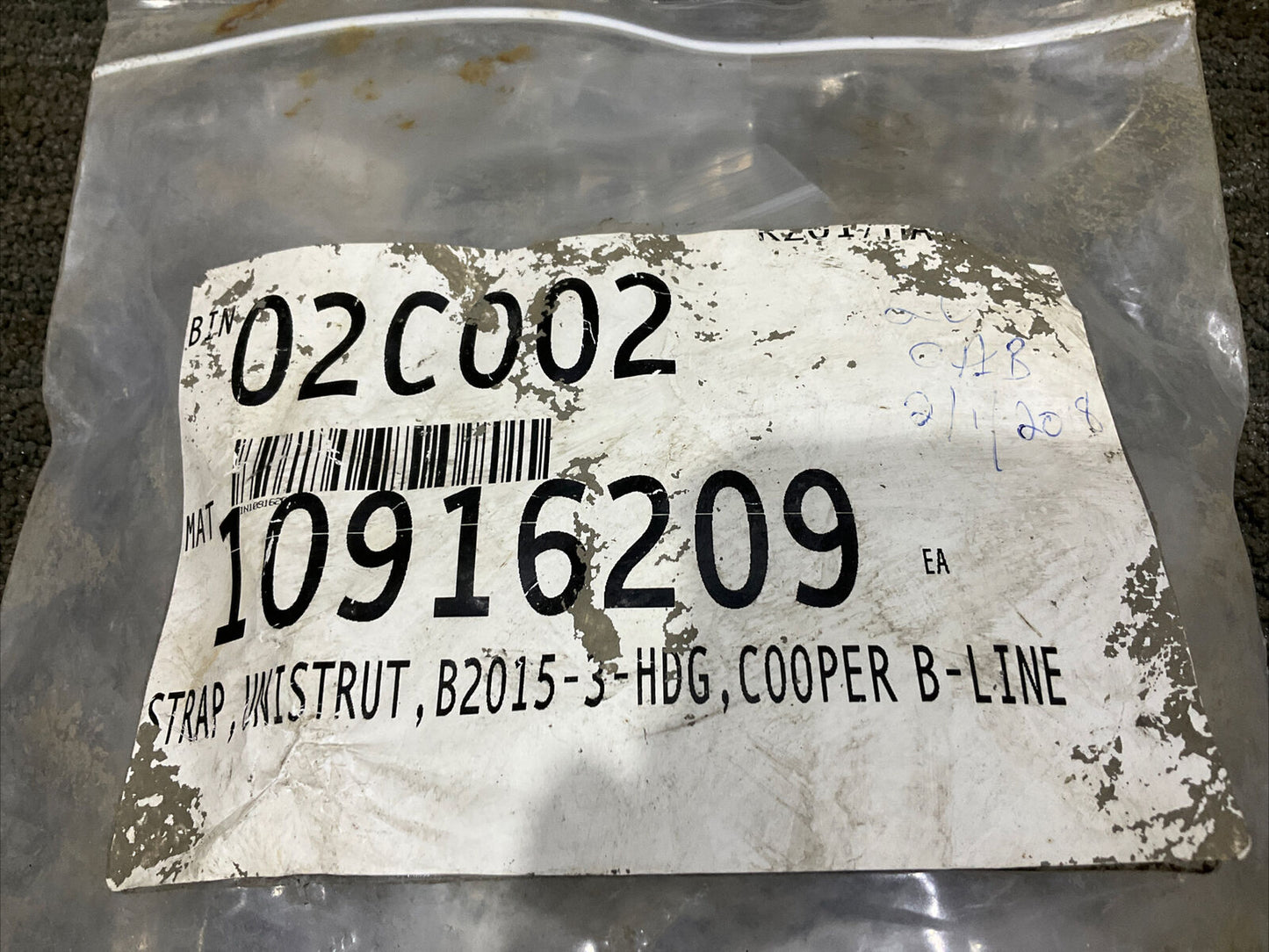 COOPER B LINE B2015-3-HDG UNISTRUT STRAP 3 1/2” OD 678 LOT OF 39