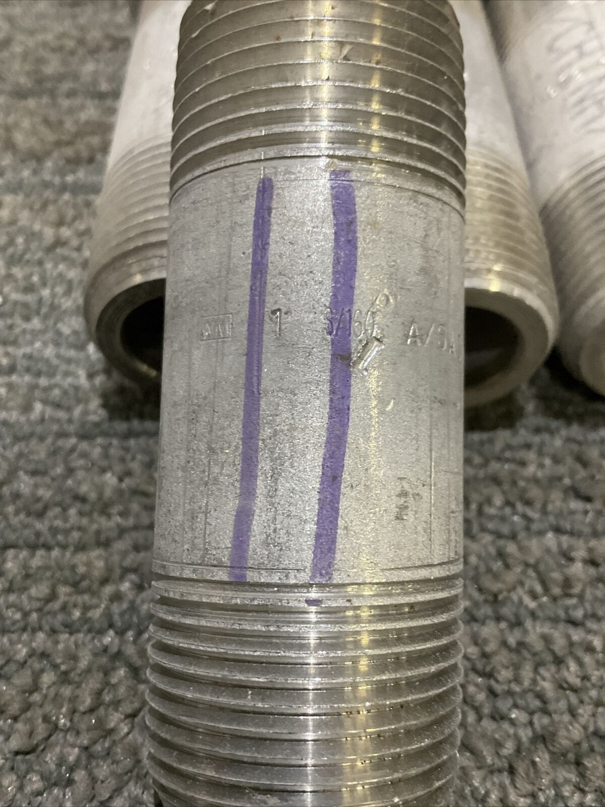 WM 1 S/160 A/SA312 T316/LS Q6499 STAINLESS STEEL PIPE NIPPLE 678 LOT OF 9