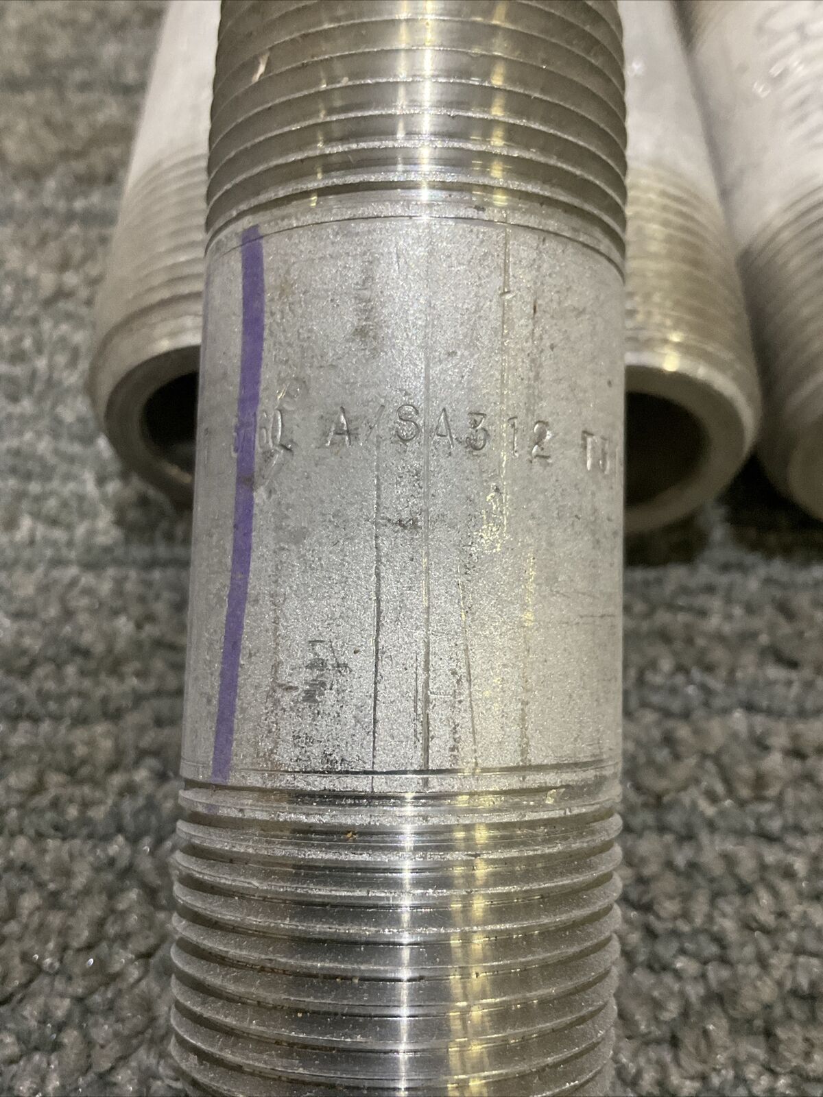 WM 1 S/160 A/SA312 T316/LS Q6499 STAINLESS STEEL PIPE NIPPLE 678 LOT OF 9