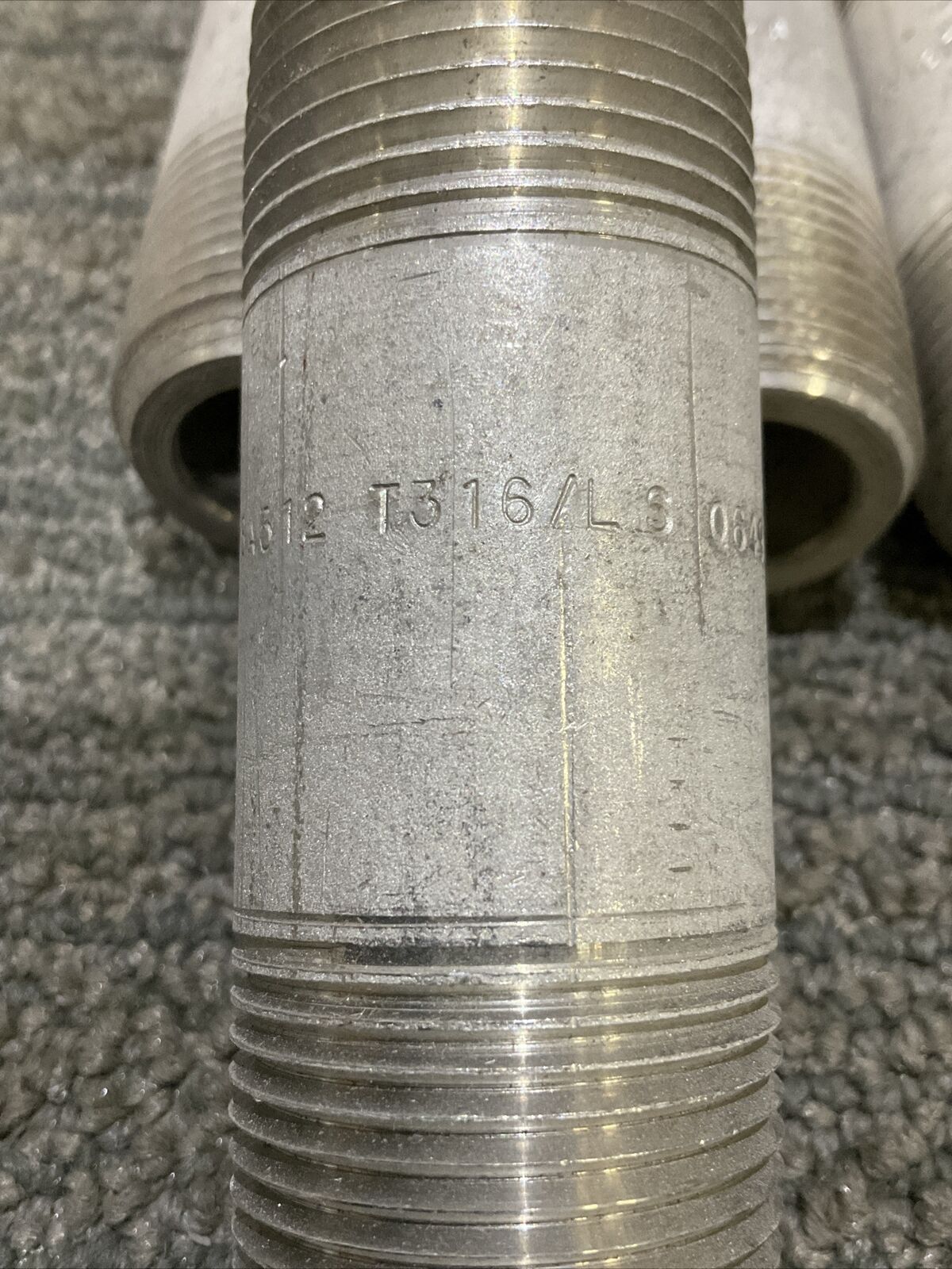 WM 1 S/160 A/SA312 T316/LS Q6499 STAINLESS STEEL PIPE NIPPLE 678 LOT OF 9