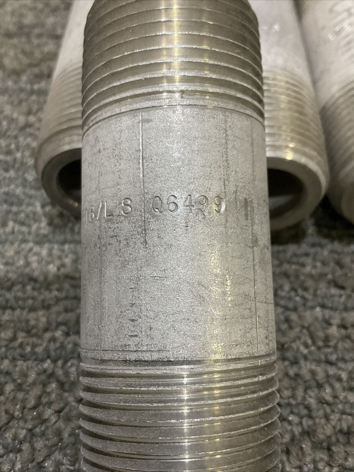 WM 1 S/160 A/SA312 T316/LS Q6499 STAINLESS STEEL PIPE NIPPLE 678 LOT OF 9