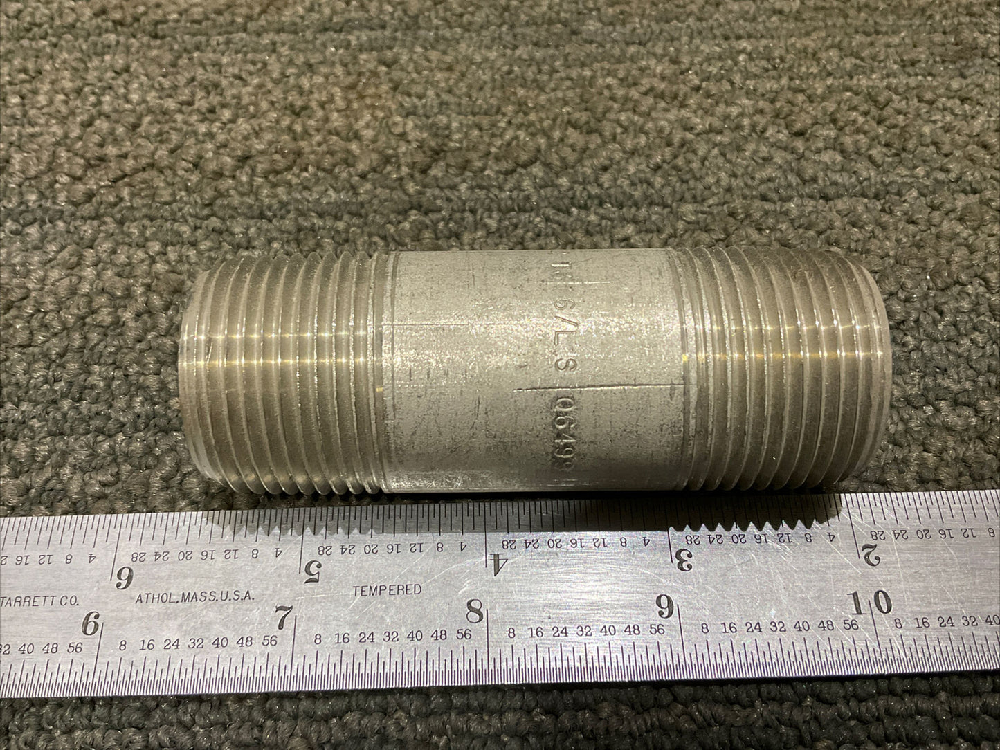 WM 1 S/160 A/SA312 T316/LS Q6499 STAINLESS STEEL PIPE NIPPLE 678 LOT OF 9