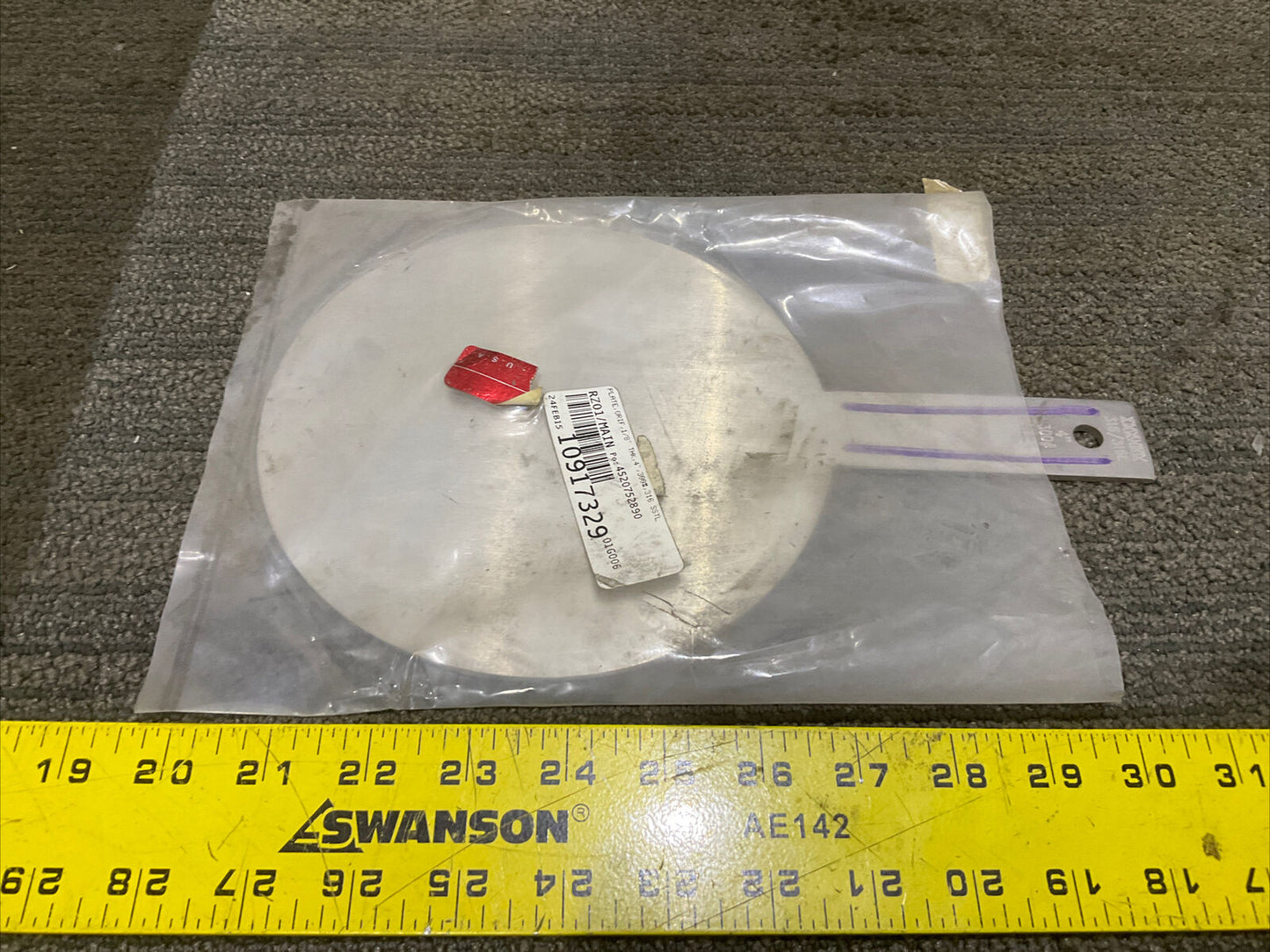 DANIEL 316/316L 4-300 HT 954153 INLET BLIND ORIFICE PLATE 4 IN 7" DIA 300 LB 678