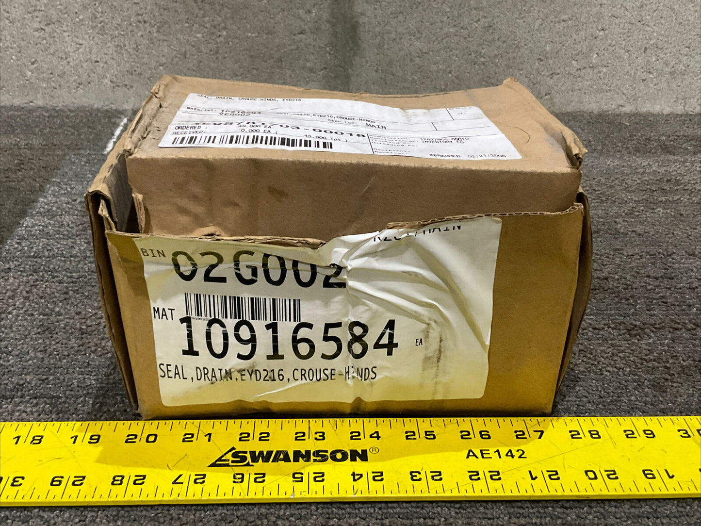 COOPER CROUSE-HINDS EYD216 3/4” MALE/FEMALE HUB SEALING FITTING 678 LOT OF 5