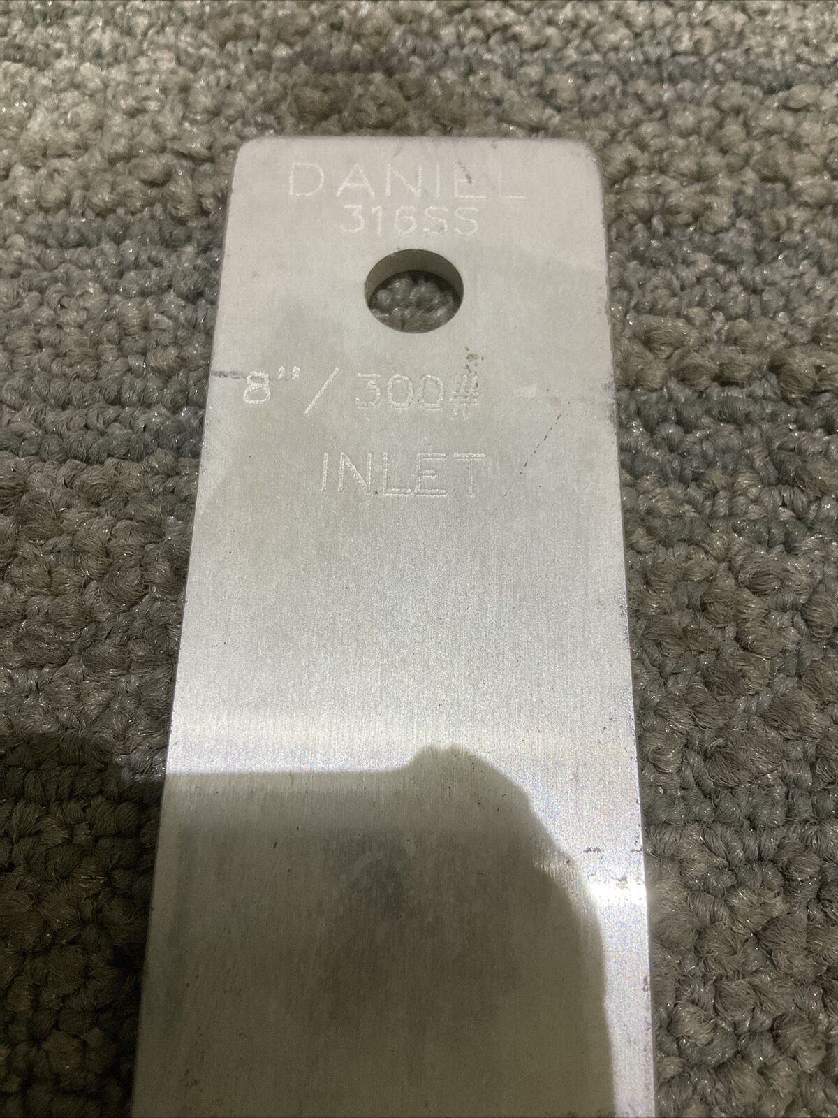 DANIEL 316SS BLIND INLET ORIFICE PLATE 8” 300 PSI 678