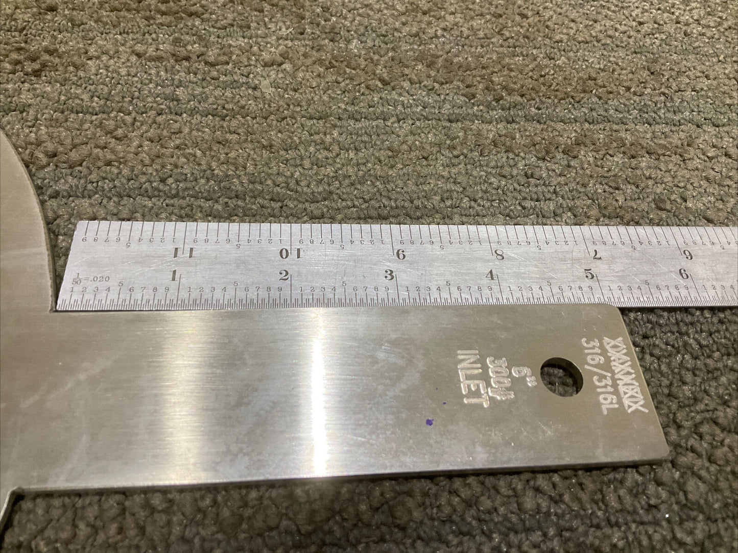 DANIEL 316/316L 6 300 INLET ORIFICE PLATE 6” 10" DIA. 300 PSI 1/8” THICK 678