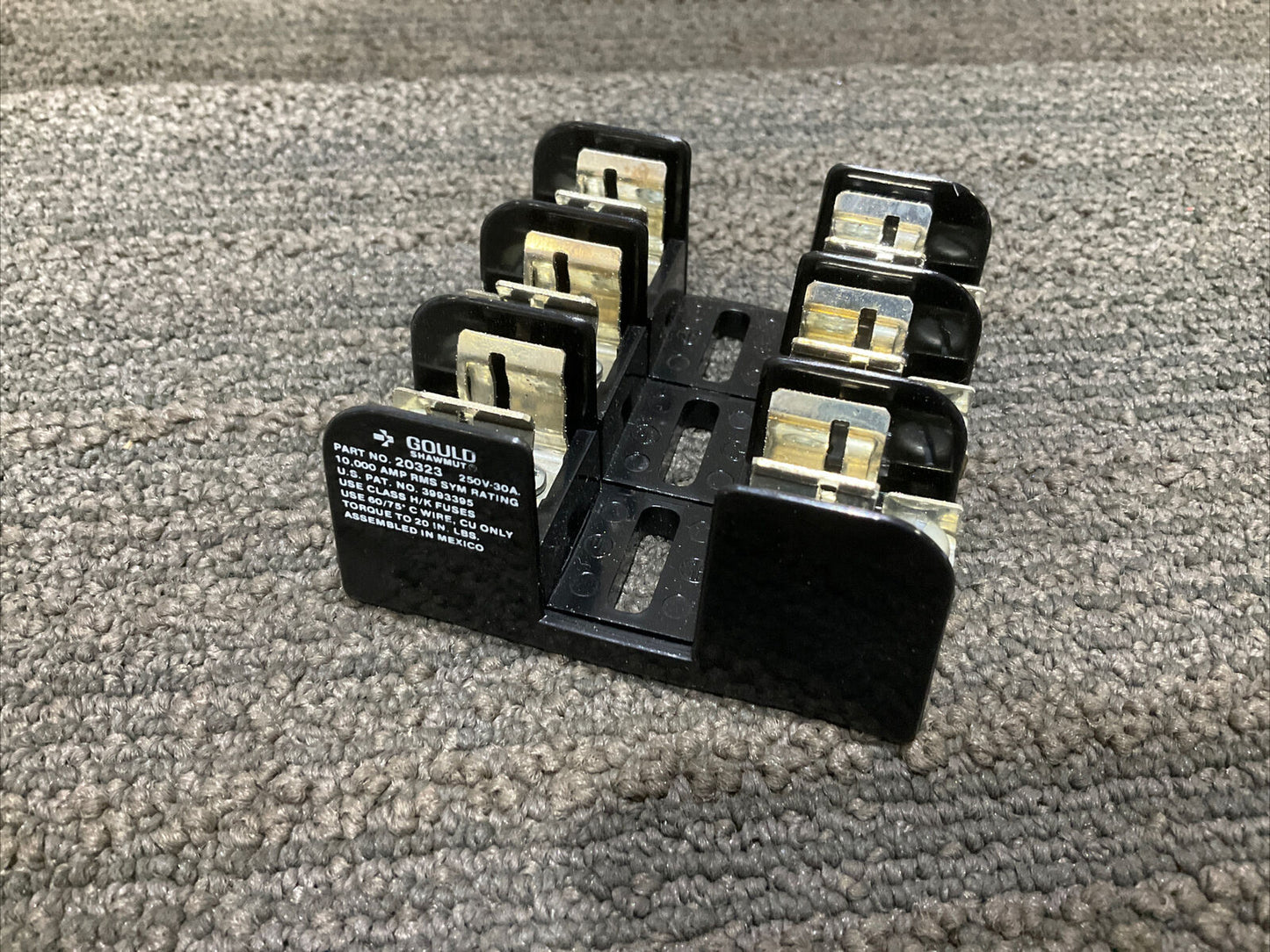 GOULD SHAWMUT 20323 FUSE BLOCK CLASS H-K 250V-30A 444