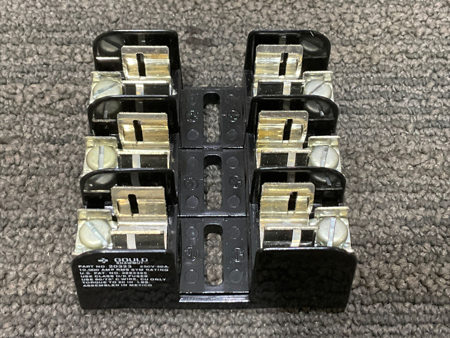 GOULD SHAWMUT 20323 FUSE BLOCK CLASS H-K 250V-30A 444