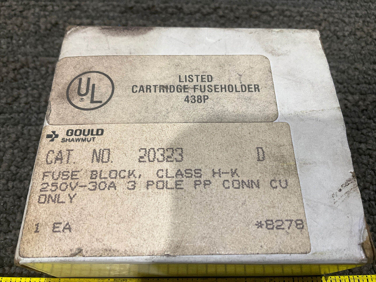 GOULD SHAWMUT 20323 FUSE BLOCK CLASS H-K 250V-30A 444