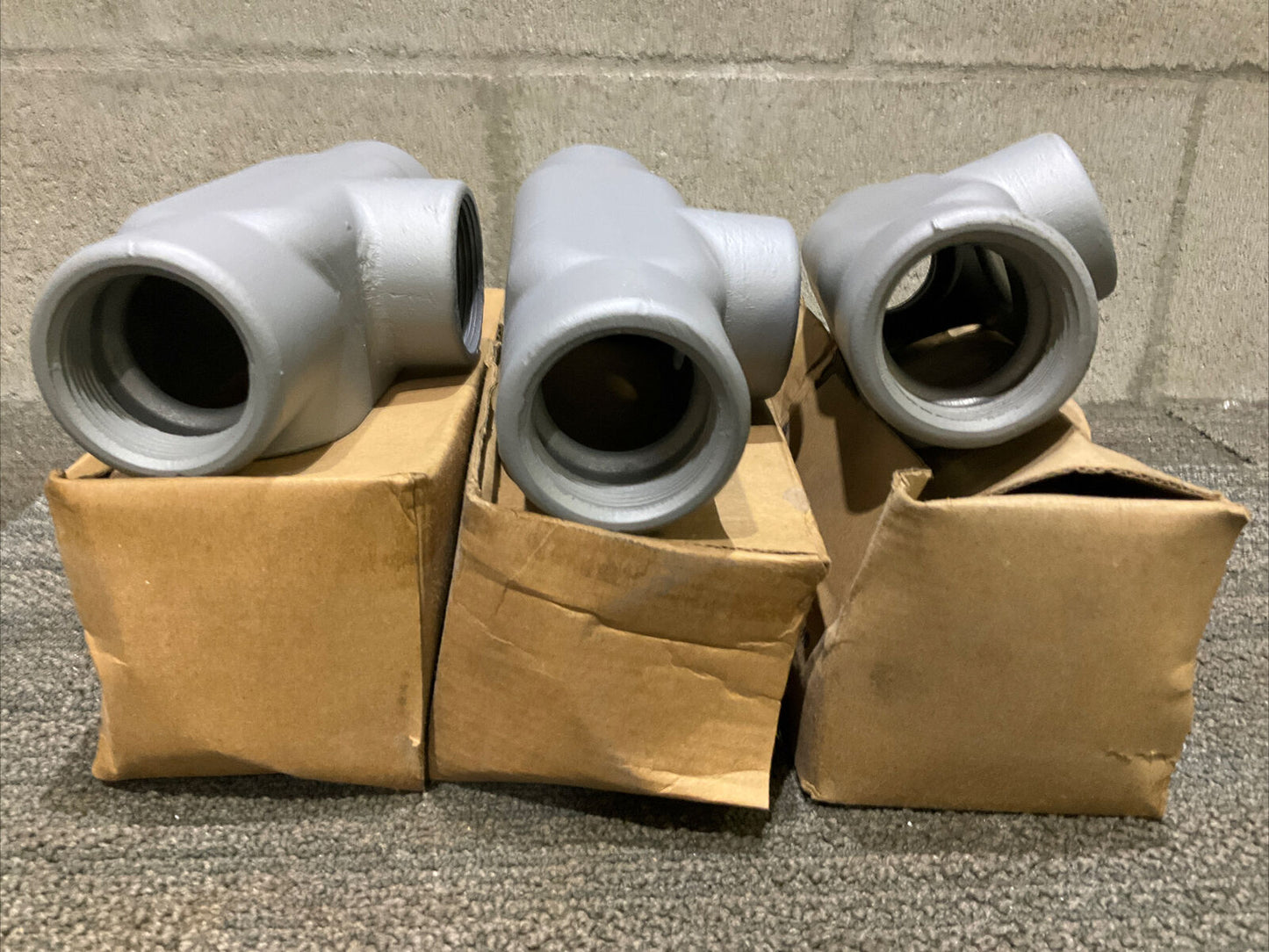 EMERSON APPLETON APP T57-SA ALUMINUM FM7 CONDUIT BODY TYPE T 678 LOT OF 3