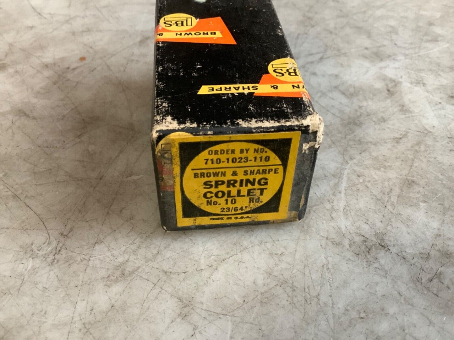 BROWN & SHARPE 710-1023-110 SPRING COLLET NO.10 ROUND 23/64IN 333