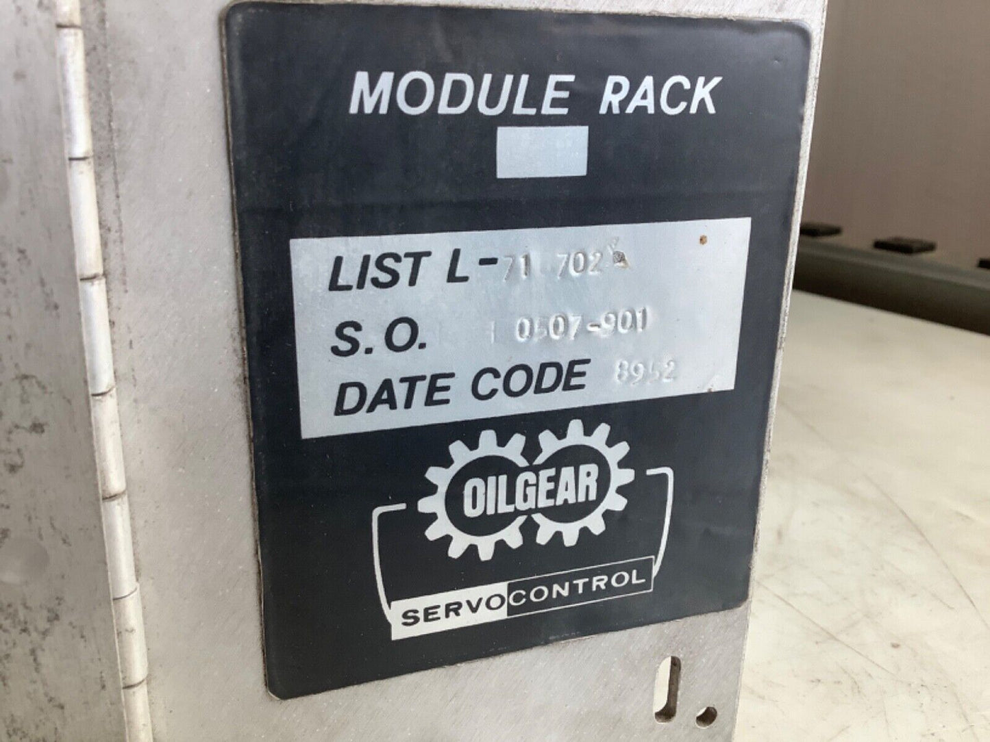 OILGEAR L-71702 MODULE RACK 444