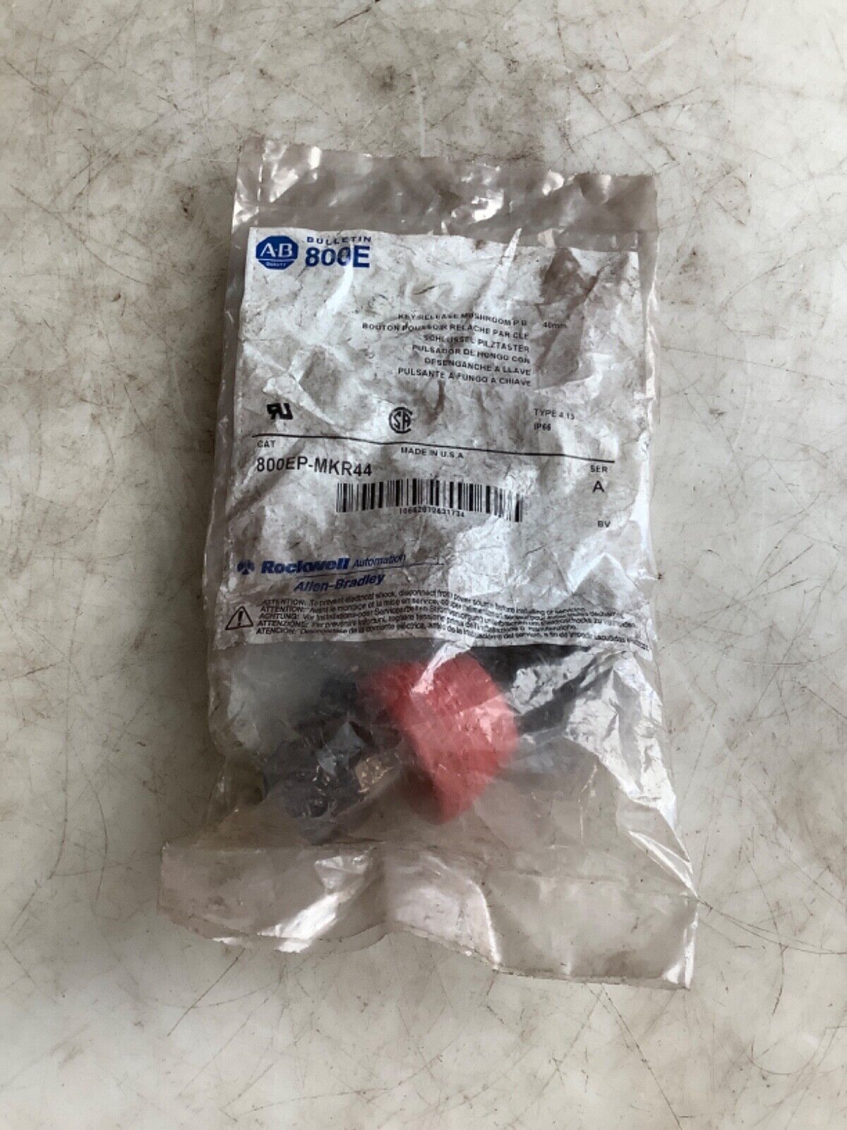 AB 800EP-MKR44 PUSH BUTTON OPERATOR 444