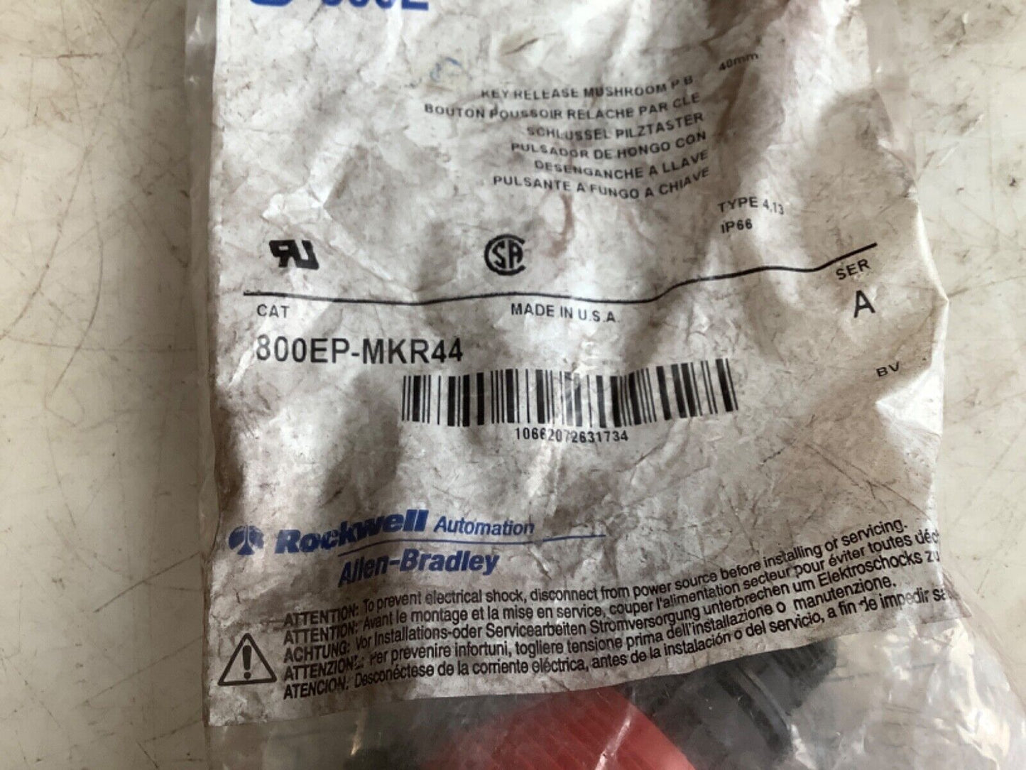 AB 800EP-MKR44 PUSH BUTTON OPERATOR 444