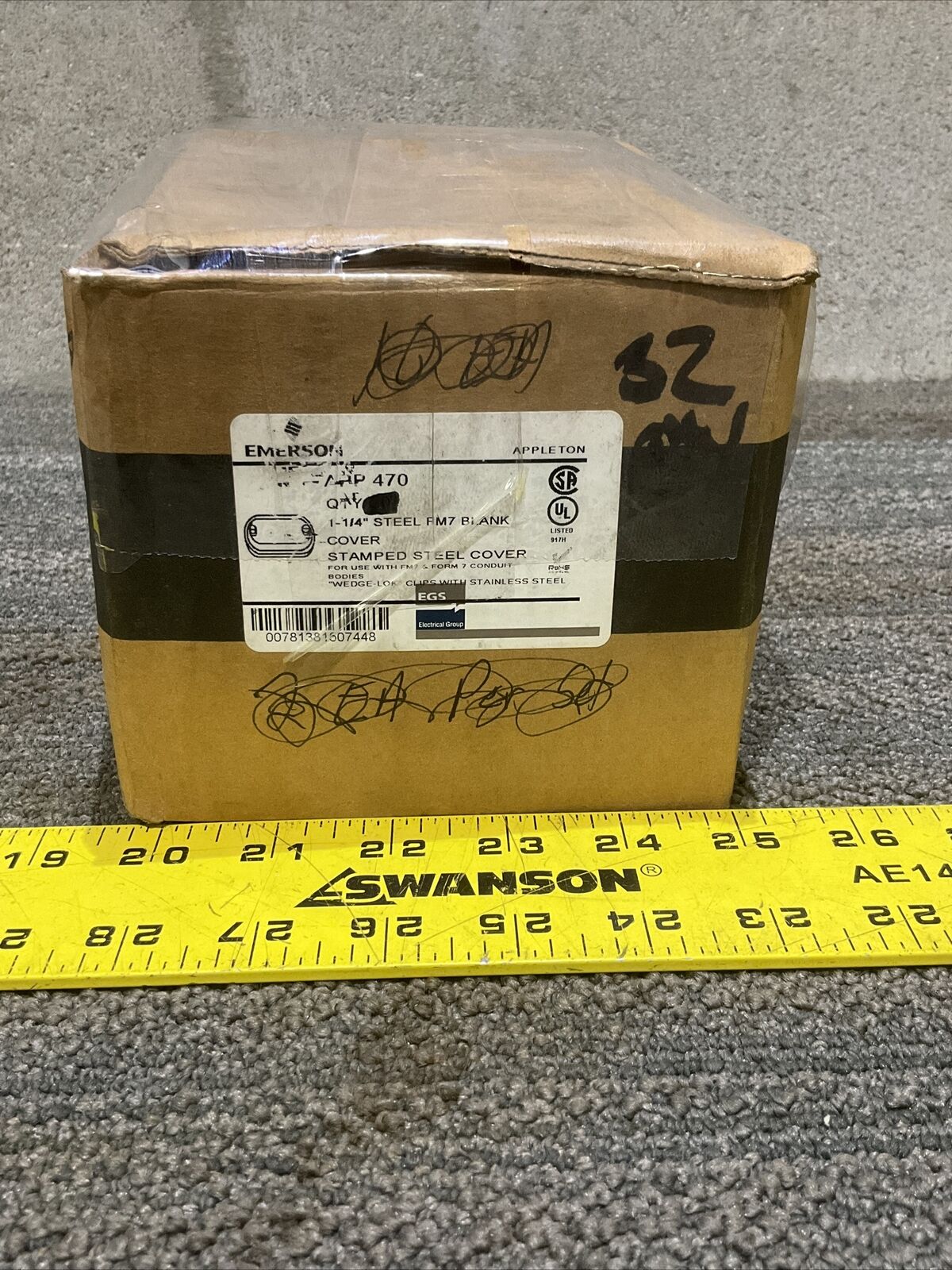 APPLETON APP470 1 1/4” STEEL FM7 BLANK COVER STAMPED STEEL COVER 678 LOT OF 32