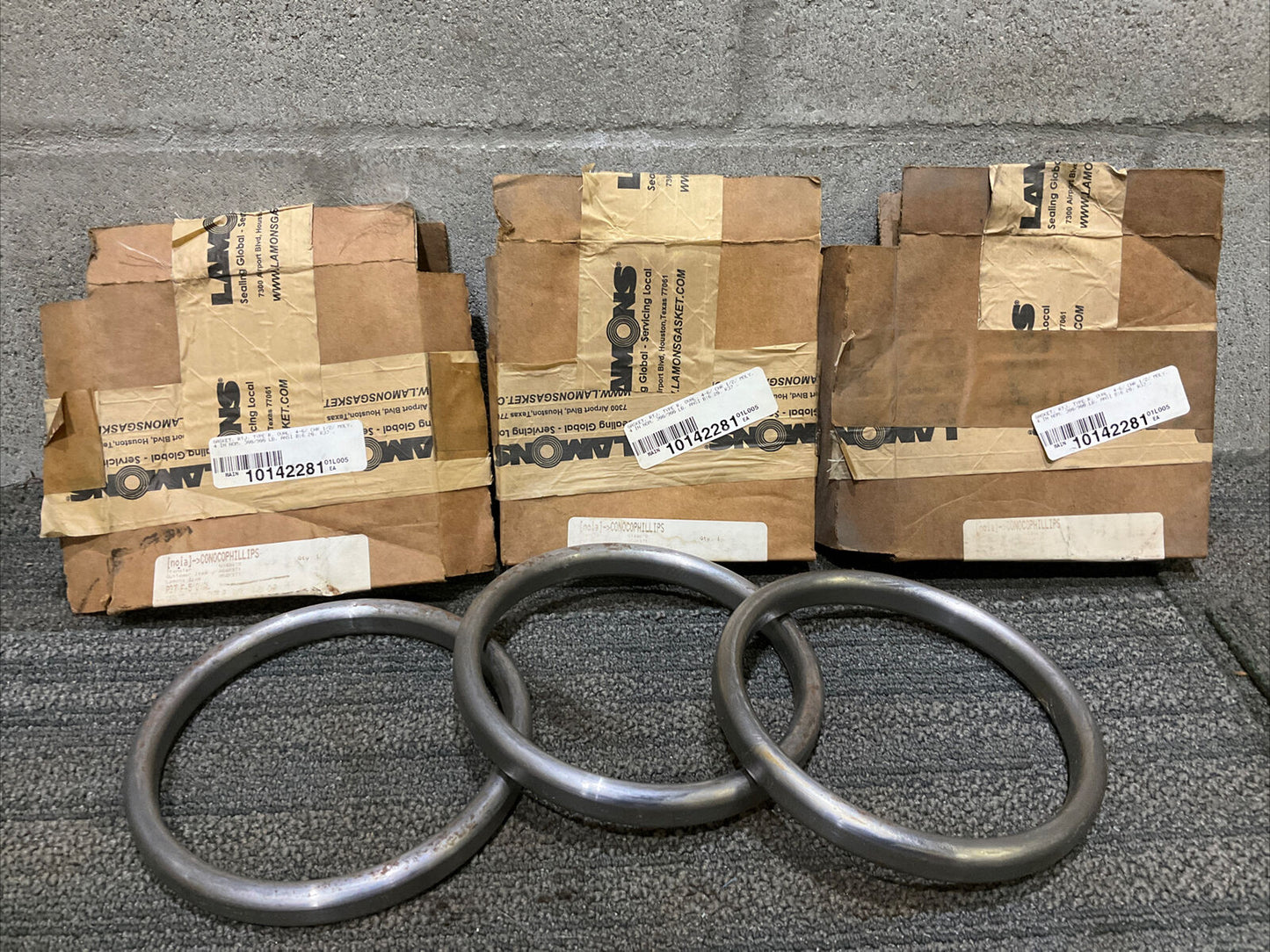 LAMONS R37 F-5 ASQR371 OVAL TYPE R OVAL GASKET 678 LOT OF 4
