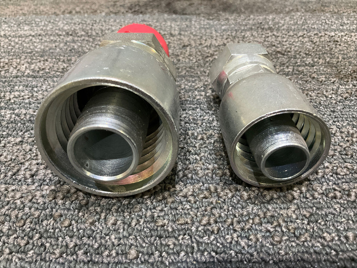 GOODYEAR B2NPMX1616146451616 B2JCFX1212144001212 HYDRAULIC HOSE FITTING LOT OF 2
