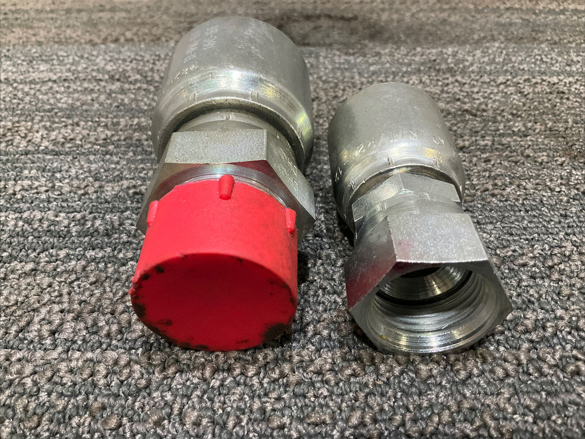 GOODYEAR B2NPMX1616146451616 B2JCFX1212144001212 HYDRAULIC HOSE FITTING LOT OF 2
