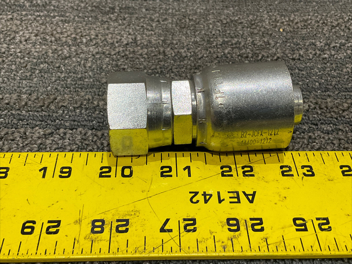 GOODYEAR B2NPMX1616146451616 B2JCFX1212144001212 HYDRAULIC HOSE FITTING LOT OF 2