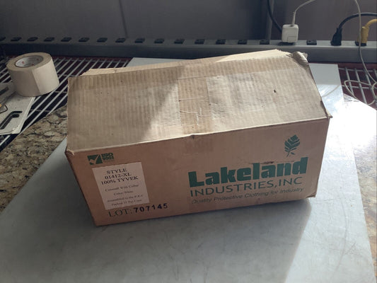 LAKELAND 01412-XL WHITE COVERALLS W/ COLLAR - QTY 25