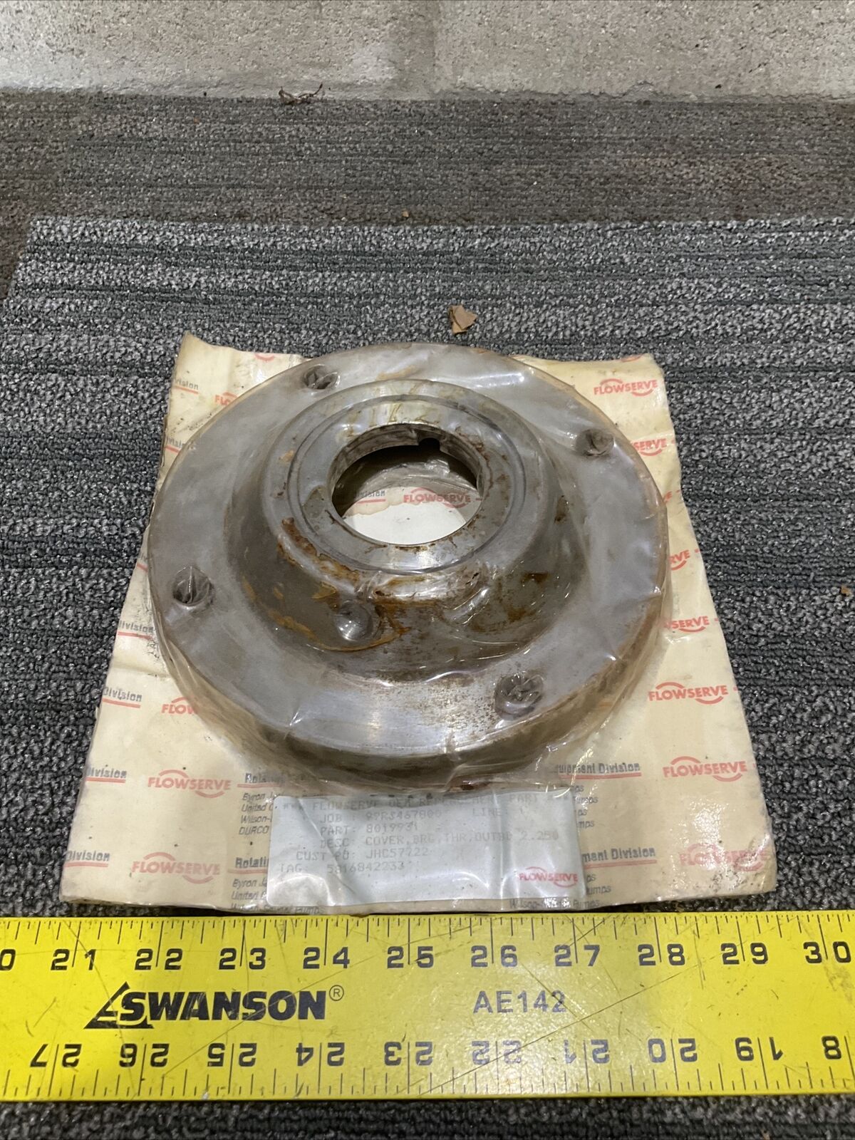 FLOWSERVE BYRON-JACKSON 8019931 COUPLING END BEARING HOUSING COVER 678