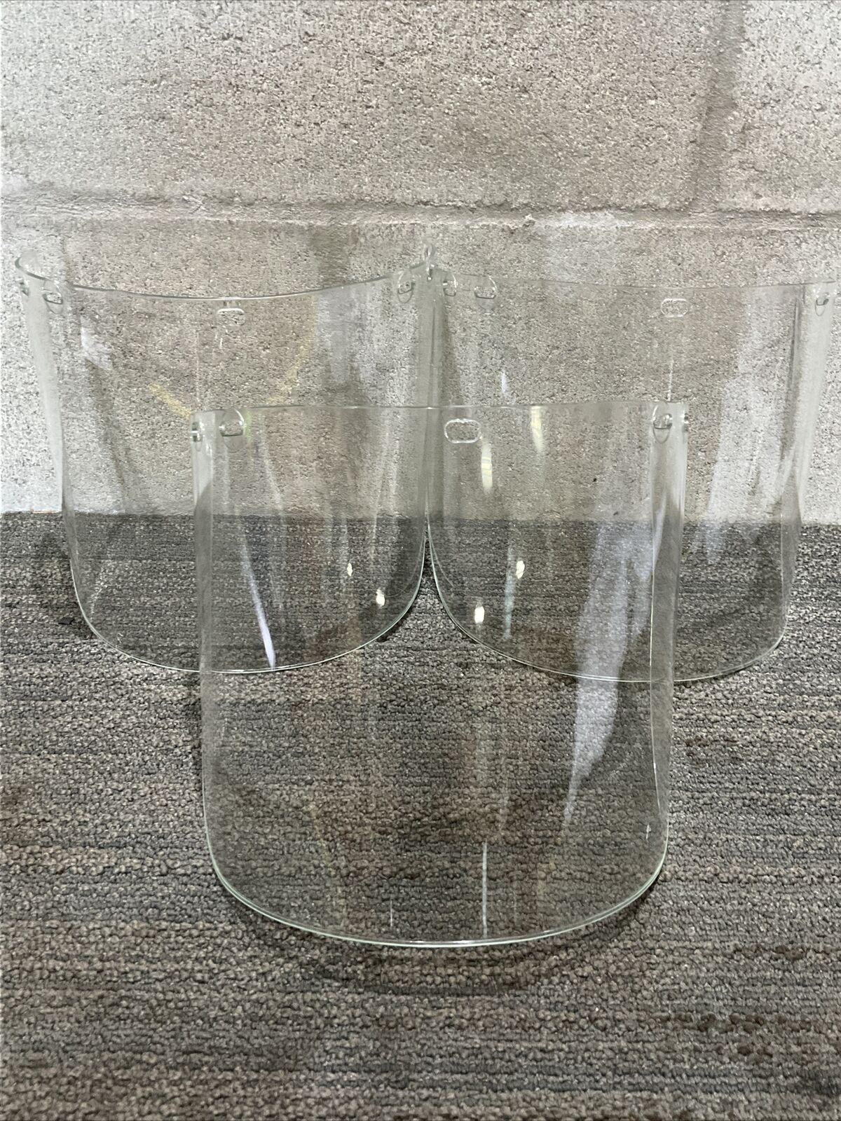PAULSON IM10-L8F 8 X 15.5 X .080 CLEAR LEXAN FACE SHEILD 222 LOT OF 3