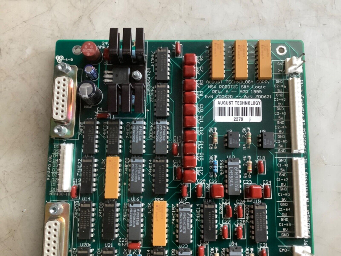 AUGUST TECHNOLOGY CORP 700621 700620 REV. A MSX ROBOTIC S&A LOGIC BOARD