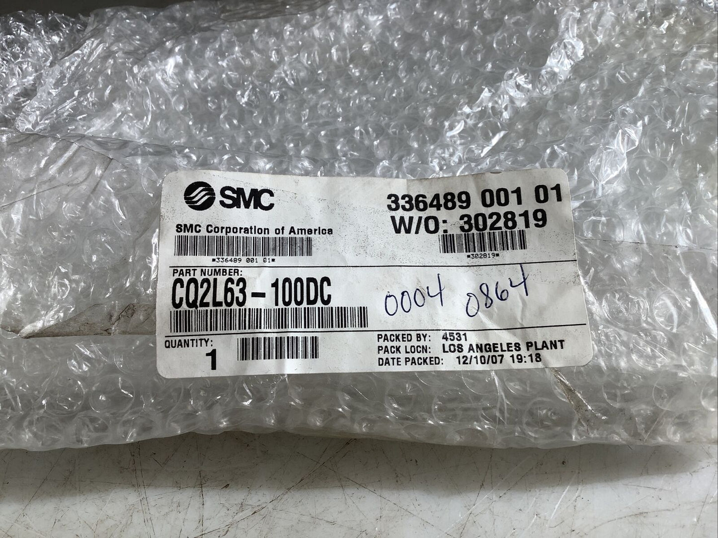 SMC CQ2L63-100DC COMPACT CYLINDER HHH