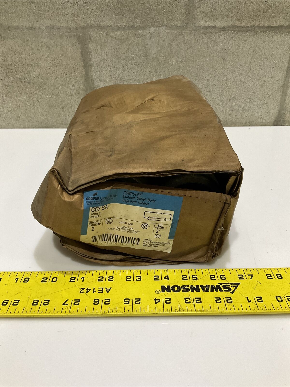 COOPER CROUSE HINDS C67 SA CONDUIT OUTLET BODY FORM 7 2IN 678 LOT OF 2