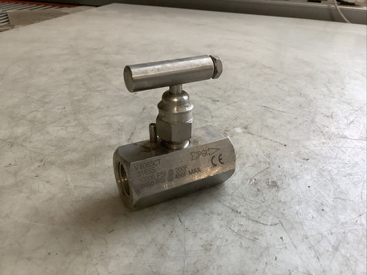 PARKER V-508SCT T-HANDLE VALVE 316SS FEMALE/FEMALE 10000PSI AT 200F 678