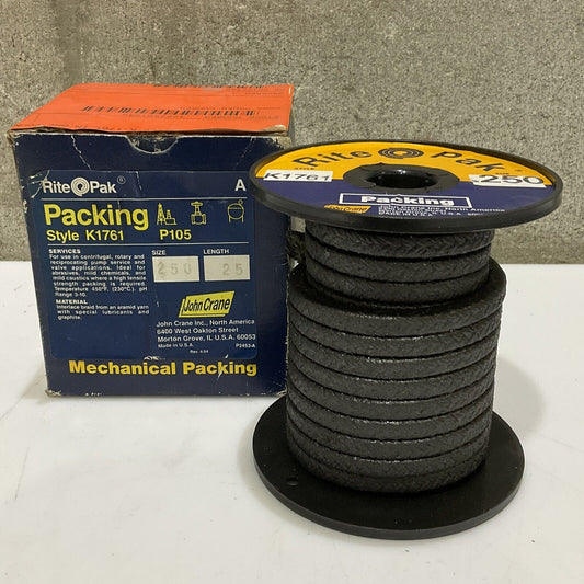 RITE-PAK K1761 P105 MECHNICAL PACKING  SIZE .250 LENGTH 25' 678