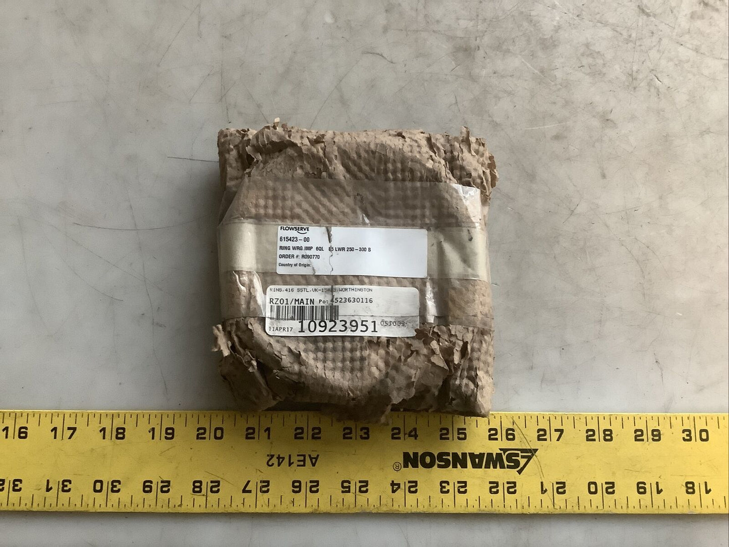 FLOWSERVE 615423-00 IMPELLER WEAR RING 6QL 85 LWR 250-300 B 678