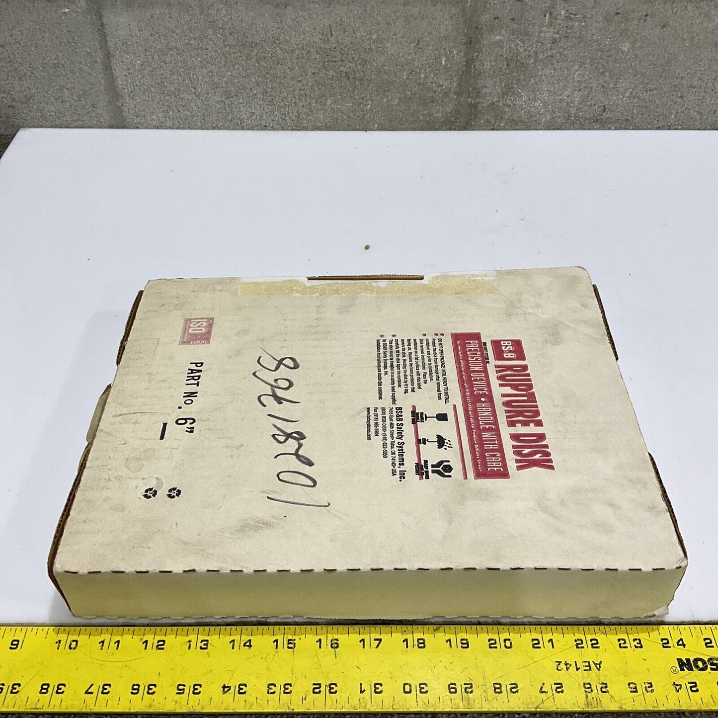 BS&B 10281768 RD-14002 A4000037-2 RUPTURE DISK 6 IN JRS 15 PSIG 555