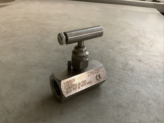 PGI V-508SCT T-HANDLE VALVE 1/2IN FNPT X 1/2IN FNPT 10000PSI AT 200F 678