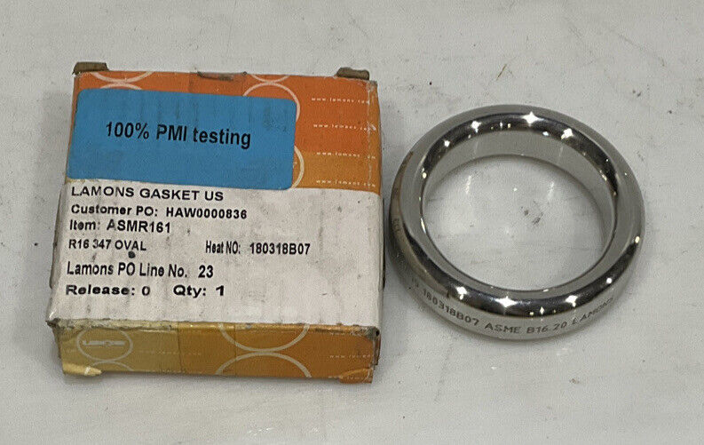 LAMONS GASKET AND BOLT CO 3001500 R16 347SS RTJ GASKET 678