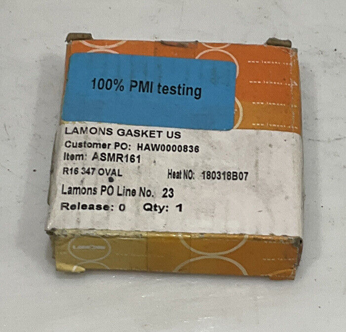 LAMONS GASKET AND BOLT CO 3001500 R16 347SS RTJ GASKET 678