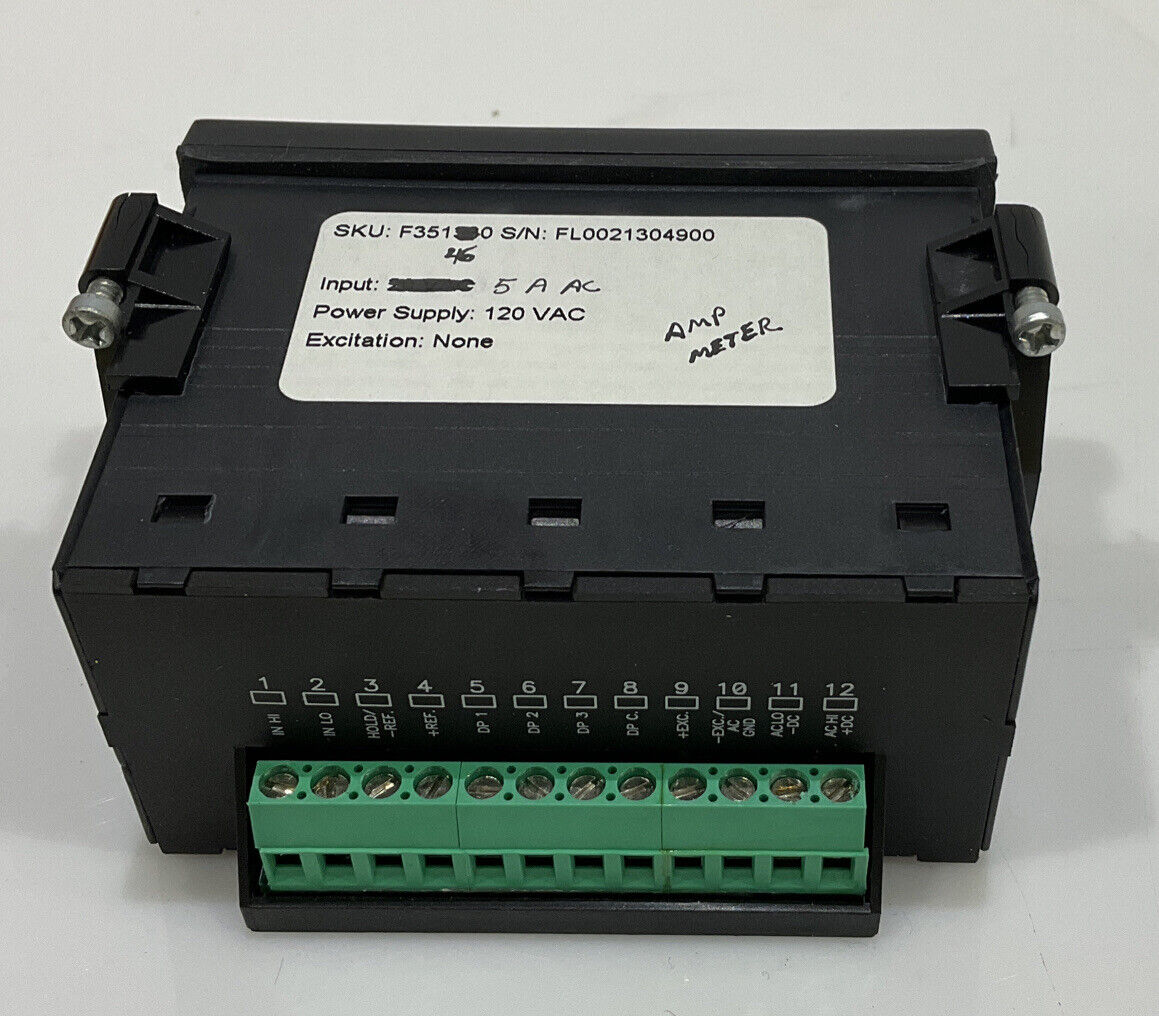 SIMPSON F35-1-46-0 FALCON F35 SERIES DIGITAL PANEL METER INPUT 5 A AC 120VAC