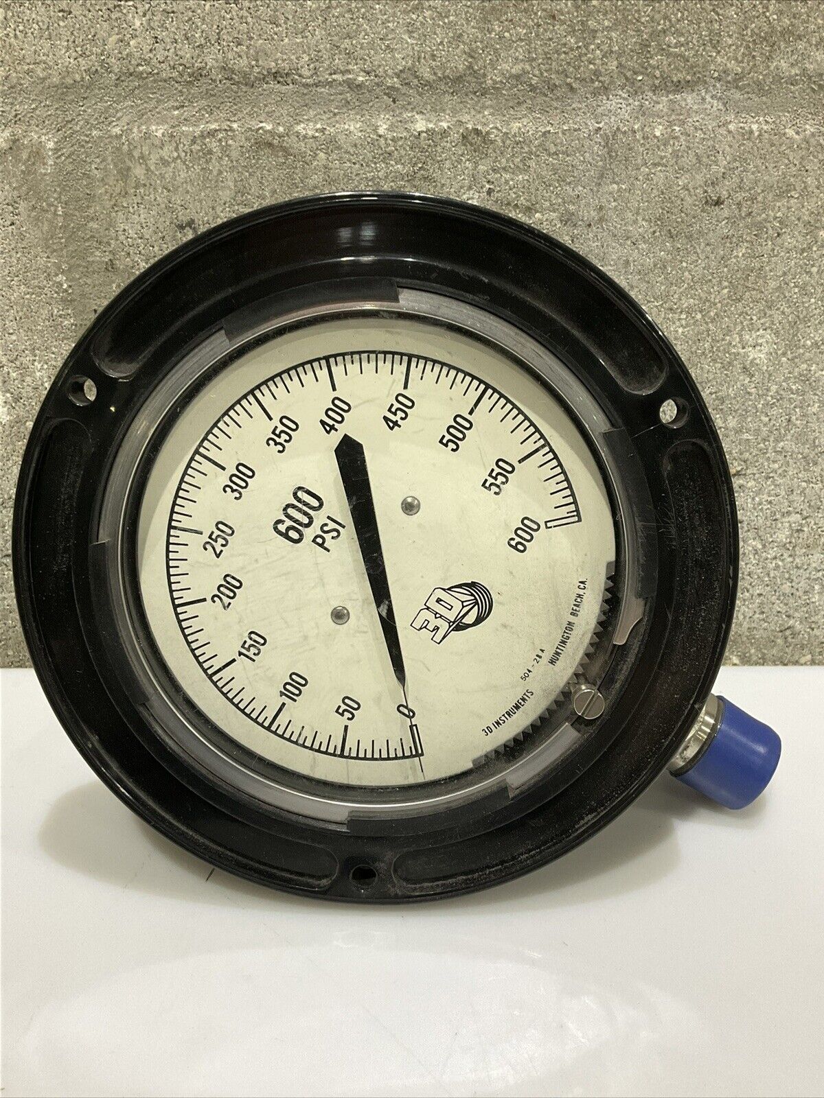 3D INSTRUMENTS 25504-28C11 5IN 1/4 IN NPT 0-600 PSI  PRESSURE GAUGE 476