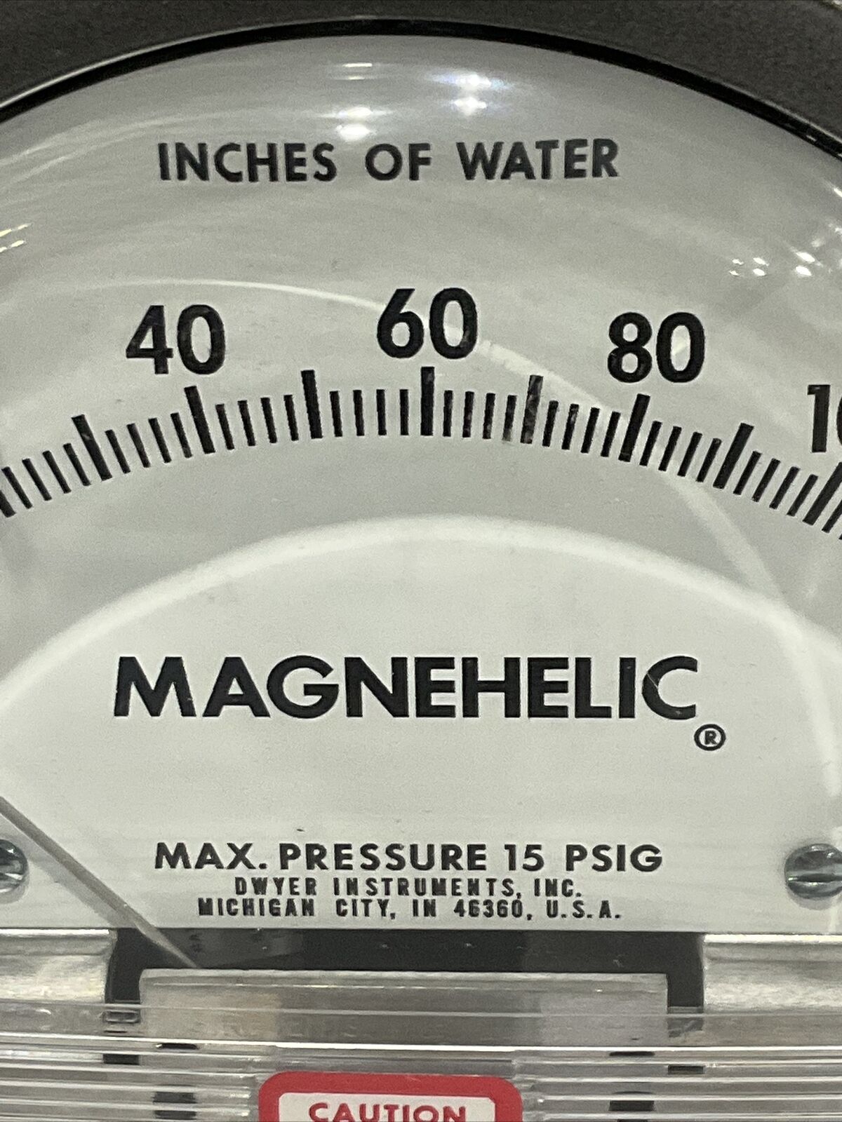 DWYER W40W DR 2120 MAGNEHELIC  DIFFERENTIAL PRESSURE  GAUGE 15 PSIG 476