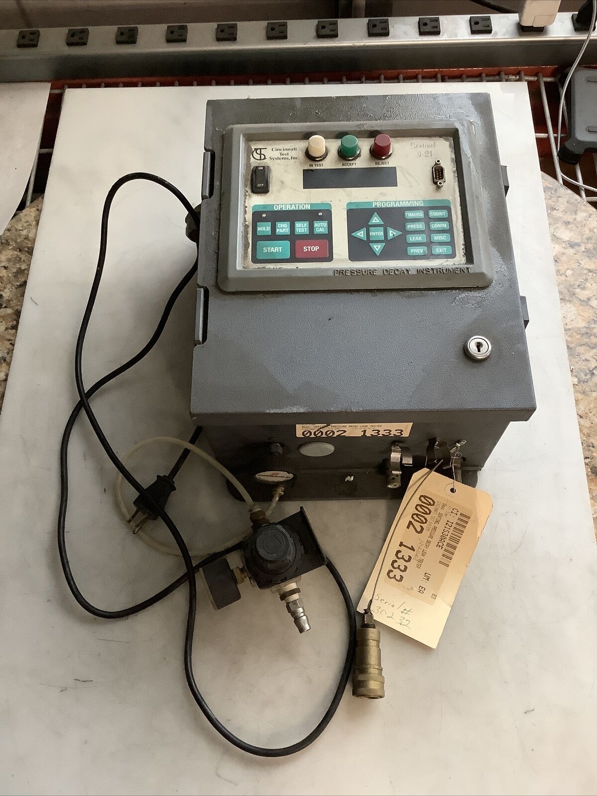 CINCINNATI TEST SYSTEMS I-21 PRESSURE DECAY LEAK TESTER