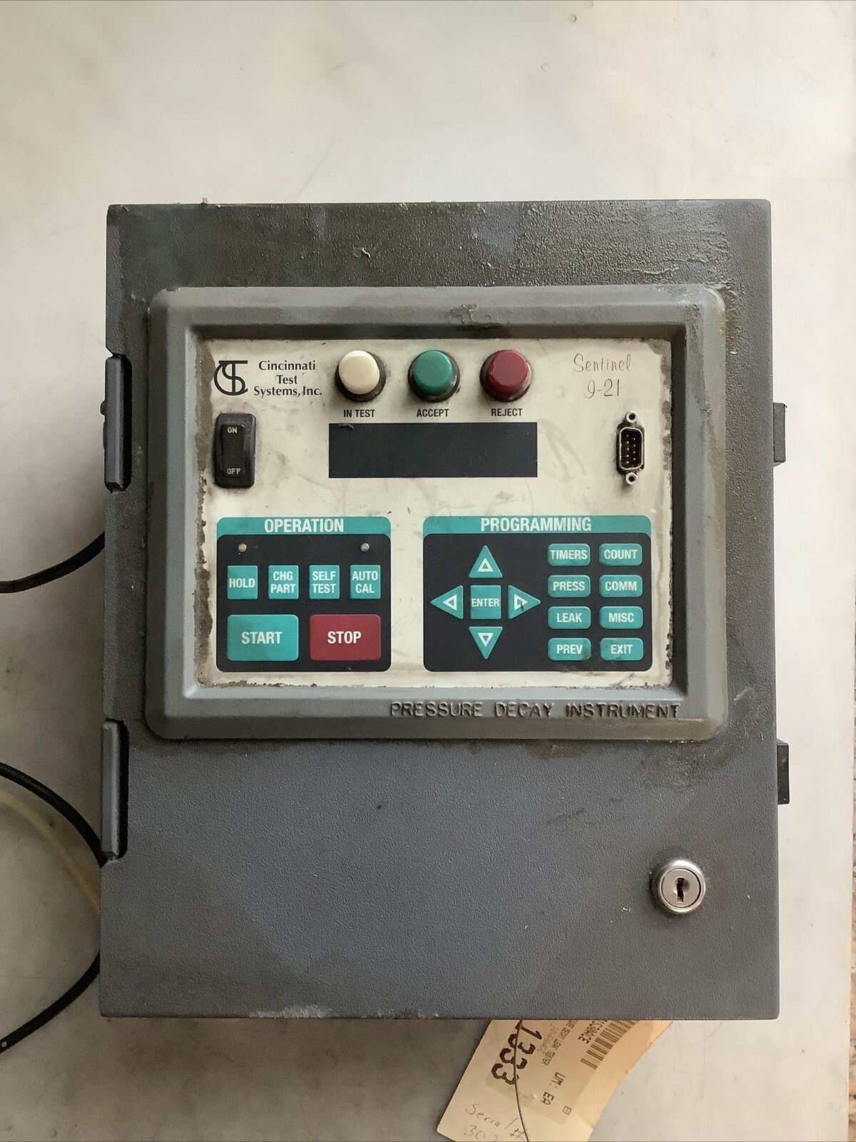 CINCINNATI TEST SYSTEMS I-21 PRESSURE DECAY LEAK TESTER