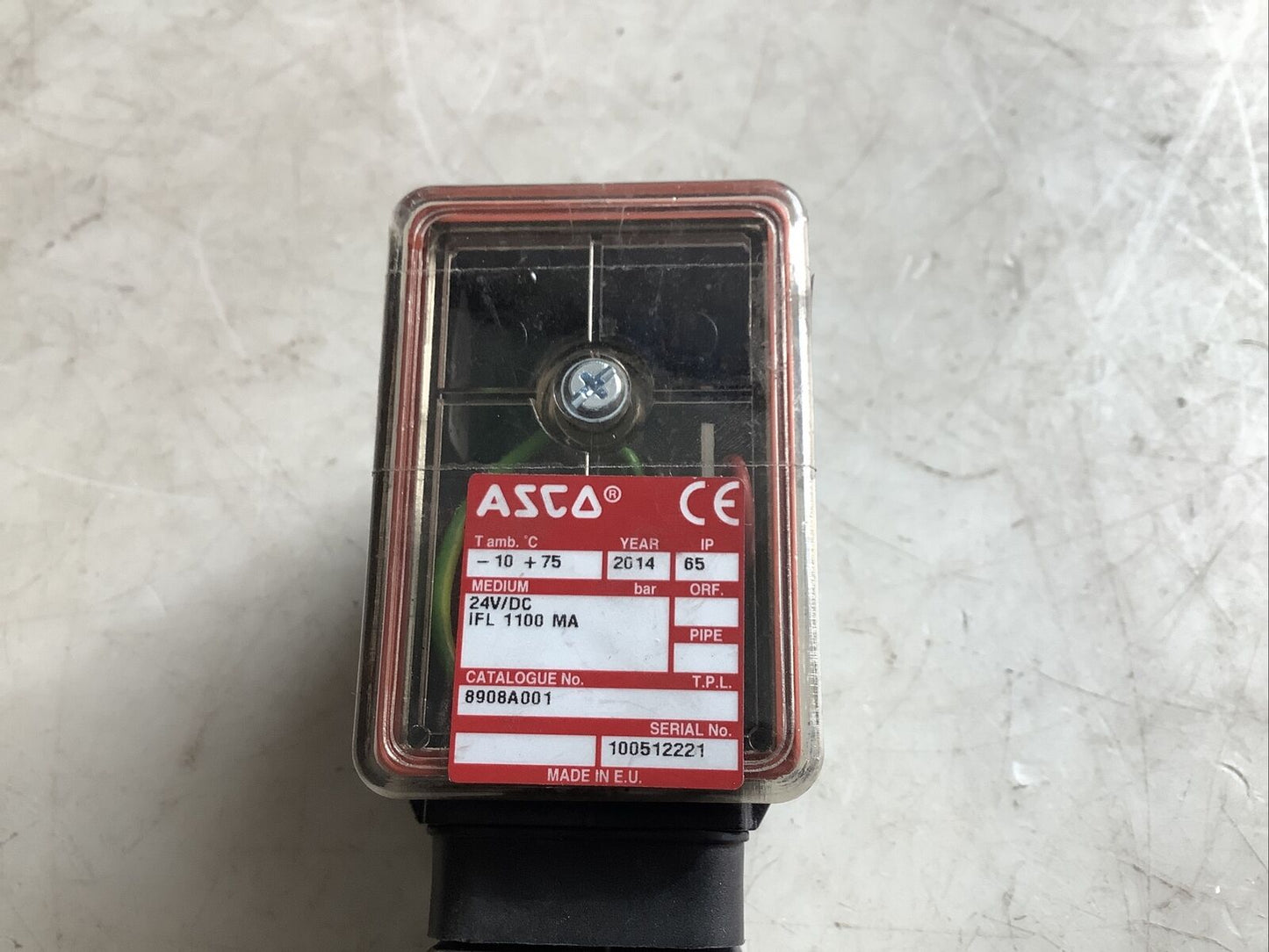 ASCO 8908A001 SOLENOID VALVE 24VDC 476