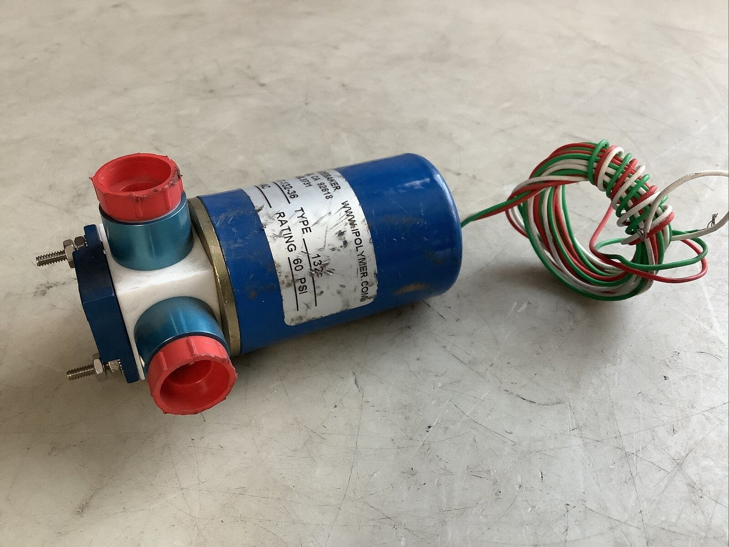 IPS M443W1AFS-HT-132-36 MINIATURE SOLENOID VALVE 115VAC 60PSI 132 TYPE 476