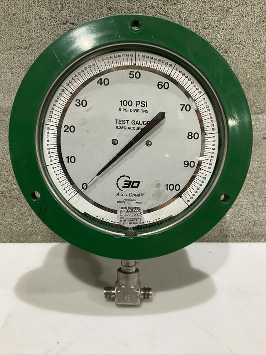 3D INSTRUMENTS ACCU-DRIVE 25545-23B12 PRECISION DIRECT DRIVE GAUGE 476
