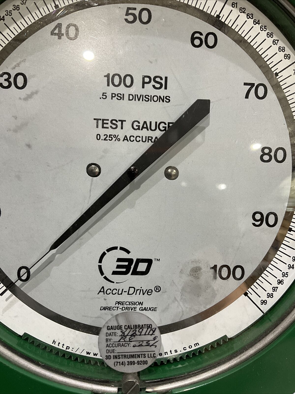 3D INSTRUMENTS ACCU-DRIVE 25545-23B12 PRECISION DIRECT DRIVE GAUGE 476