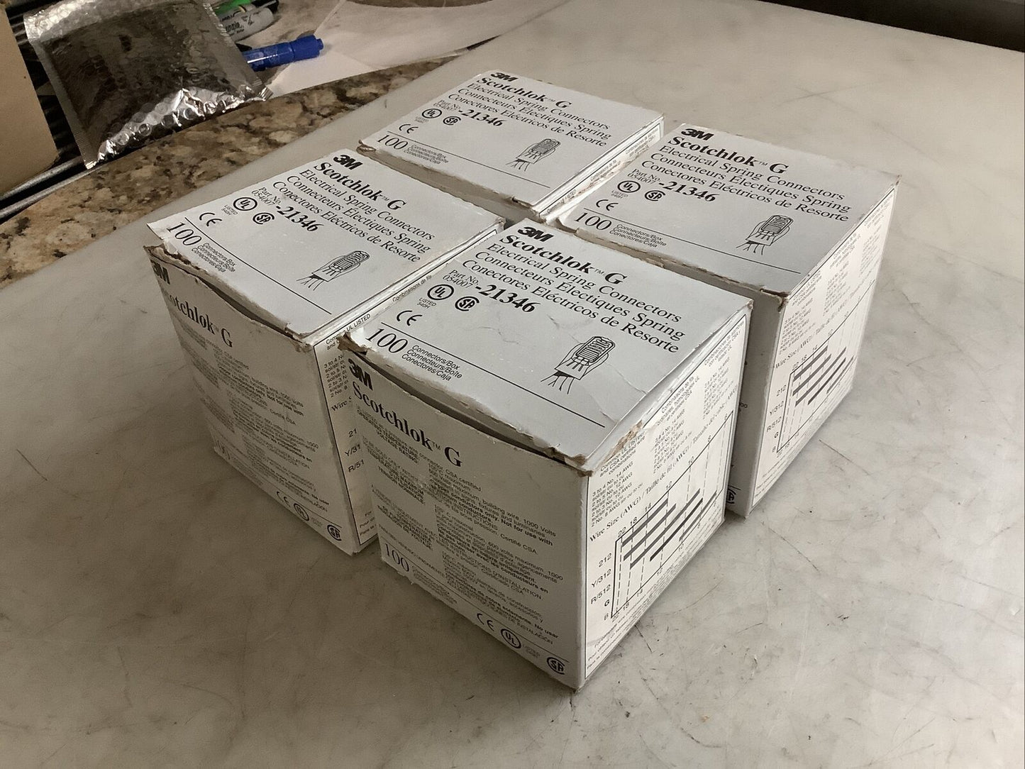 3M 21346 ELECTRICAL SRPING CONNECTORS QTY 4 476-U3S