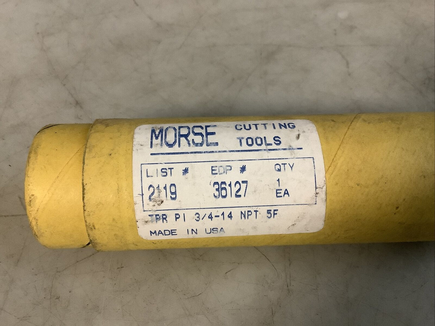 MORSE 36127 2119 PIPE TAP 3/4-11 NPT 5 FLUTE 476