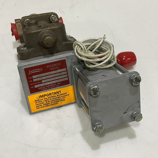 LAURENCE 3402WA79DC SOLENOID VALVE 125 DC FORM “M” 125 PSI AIR 476