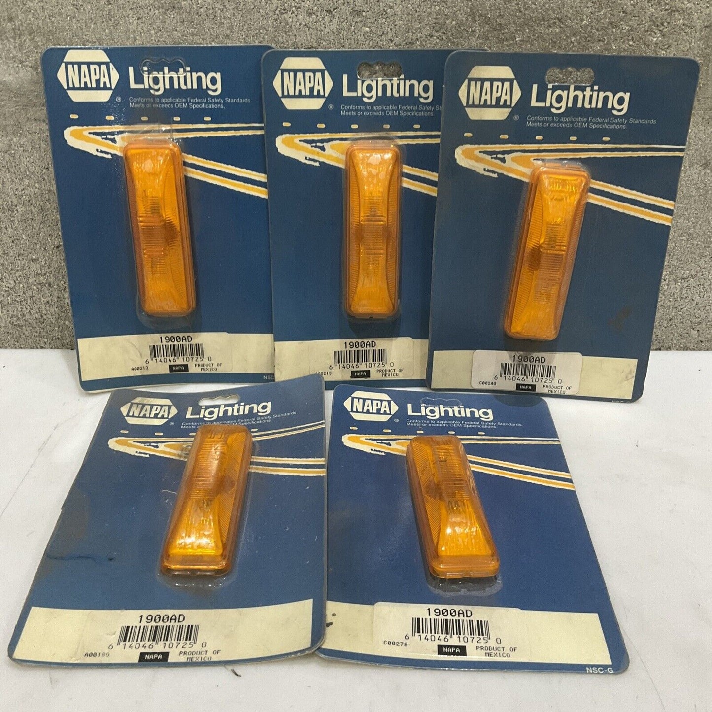 NAPA LIGHTINGS 1900AD AMBER SIDE MARKER LIGHT LAMP LOT OF 5 476