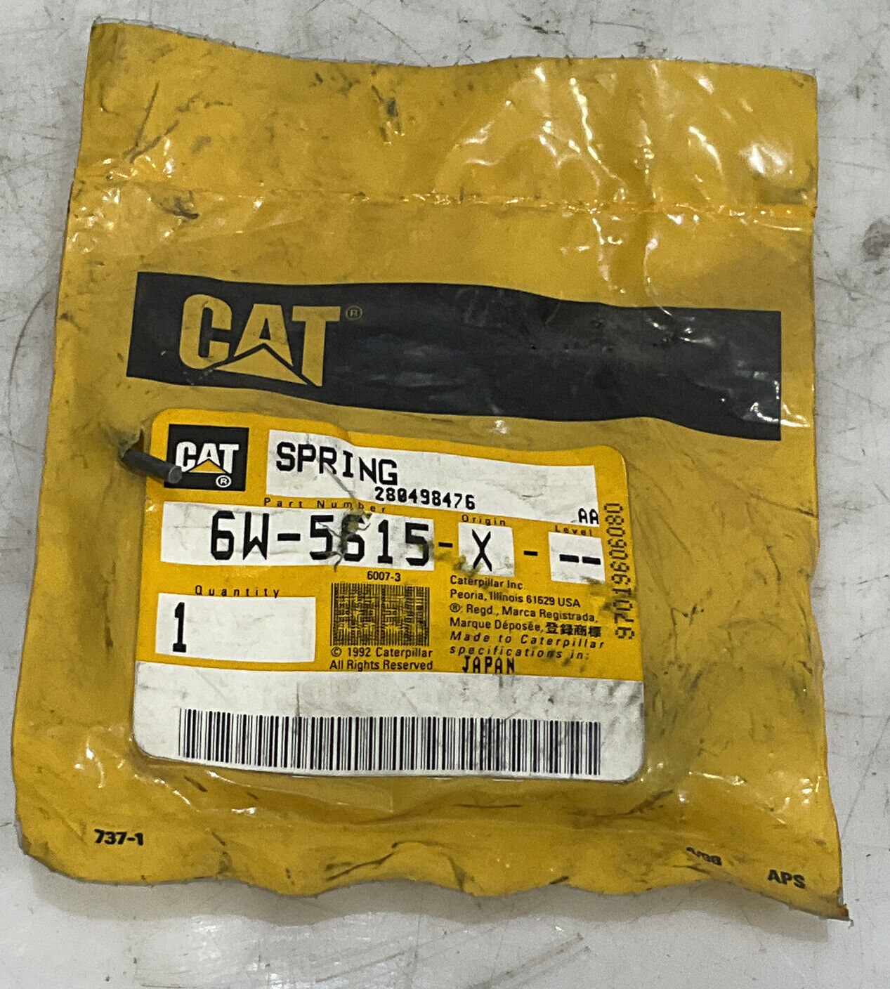 CAT OEM 6W-5625 SPRING 280498476 LOT OF 2 476